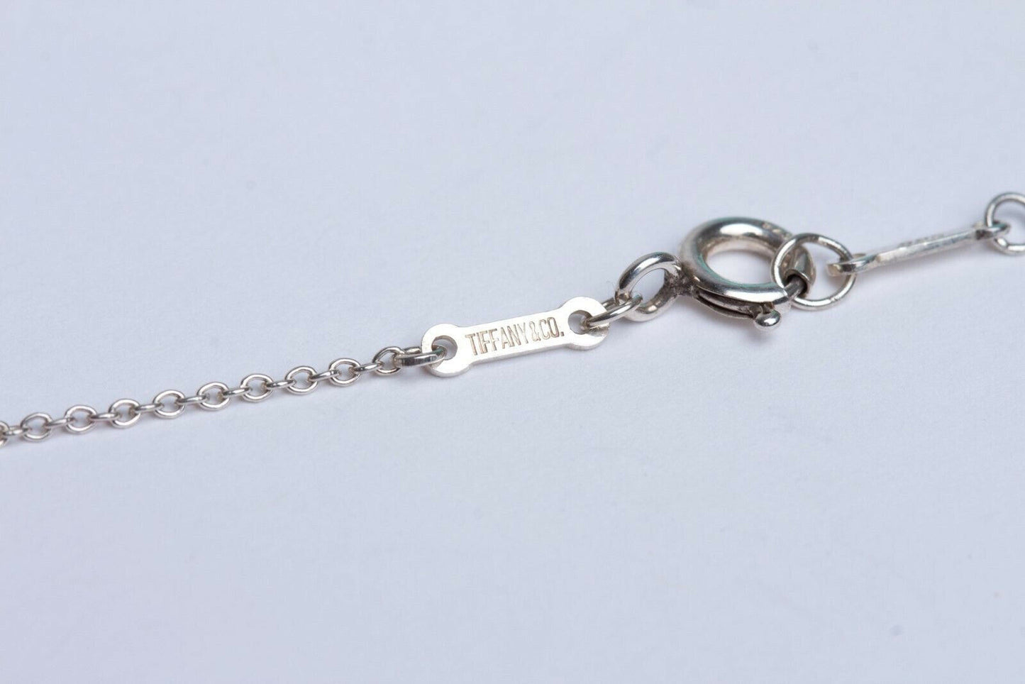 Tiffany & Co Silver Elsa Peretti Square Bottle Pendant 25" Necklace & Pouch Rare