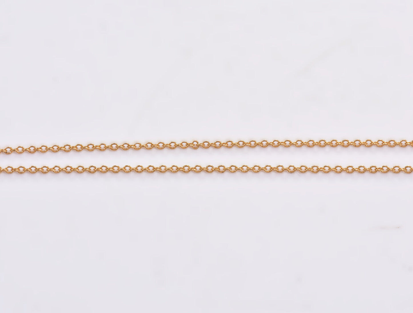 18" Tiffany & Co 18k Yellow Gold Curb Chain Necklace For Pendant in Box Pouch