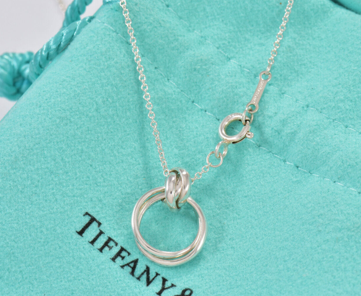 Tiffany & Co Silver Paloma Picasso Melody Mini Pendant 18" Necklace in Box Pouch