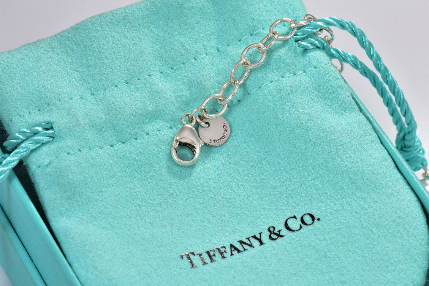 Tiffany & Co Silver Infinity Large Heavy Link 18" Necklace in Box Pouch Rare