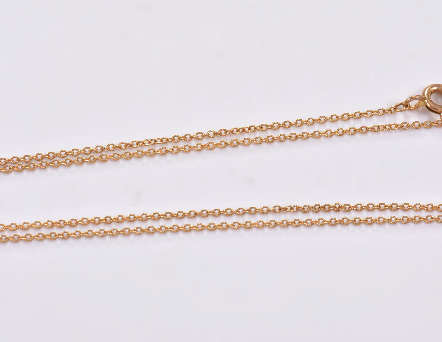 18" Tiffany & Co 18k Yellow Gold Curb Chain Necklace For Pendant in Box Pouch