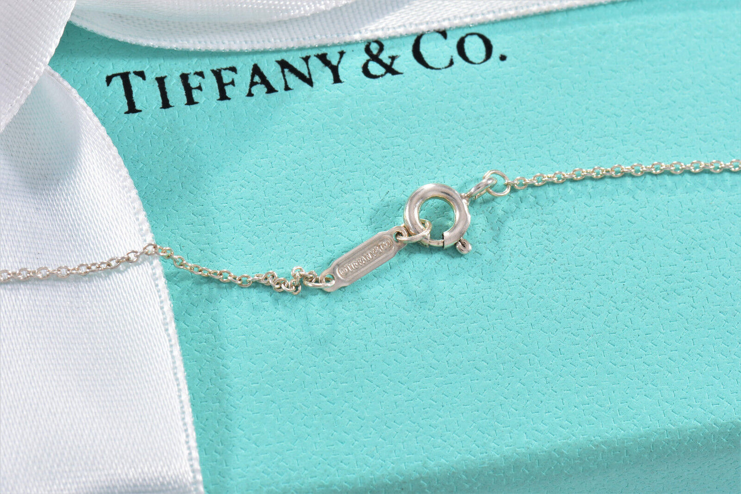 24" Tiffany & Co Rubedo Gold Silver 1837 Large Bar Pendant Necklace in Box Pouch