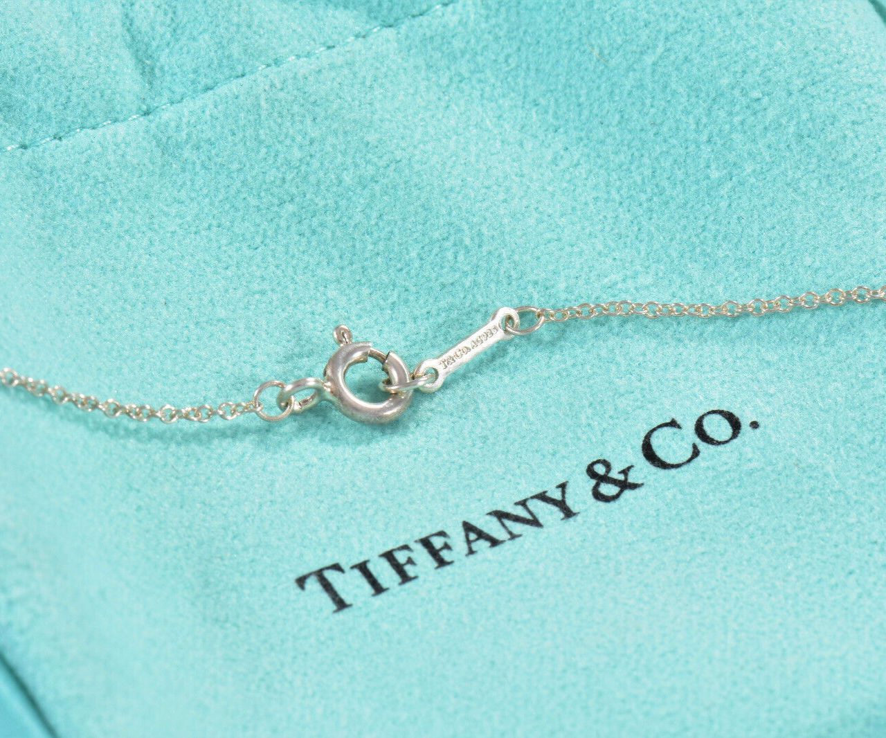 Tiffany & Co Diamond Silver Paloma Picasso Loving Heart Clover Pendant Necklace