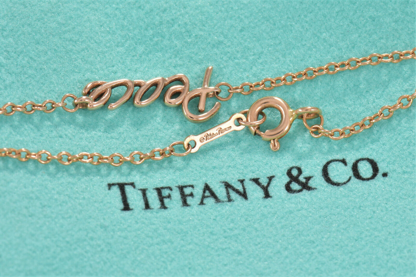 Tiffany & Co 18K Rose Gold Paloma Picasso Graffiti Peace 7" Bracelet Boxed Rare