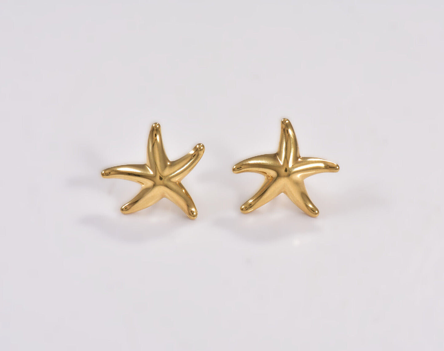 Tiffany & Co 18K Yellow Gold Elsa Peretti Starfish Earrings in Box Pouch Rare