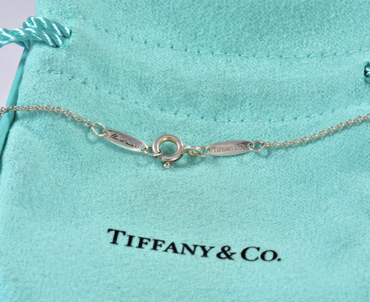 Tiffany & Co Silver Elsa Peretti Alphabet Letter L Necklace in Box Pouch Lovely