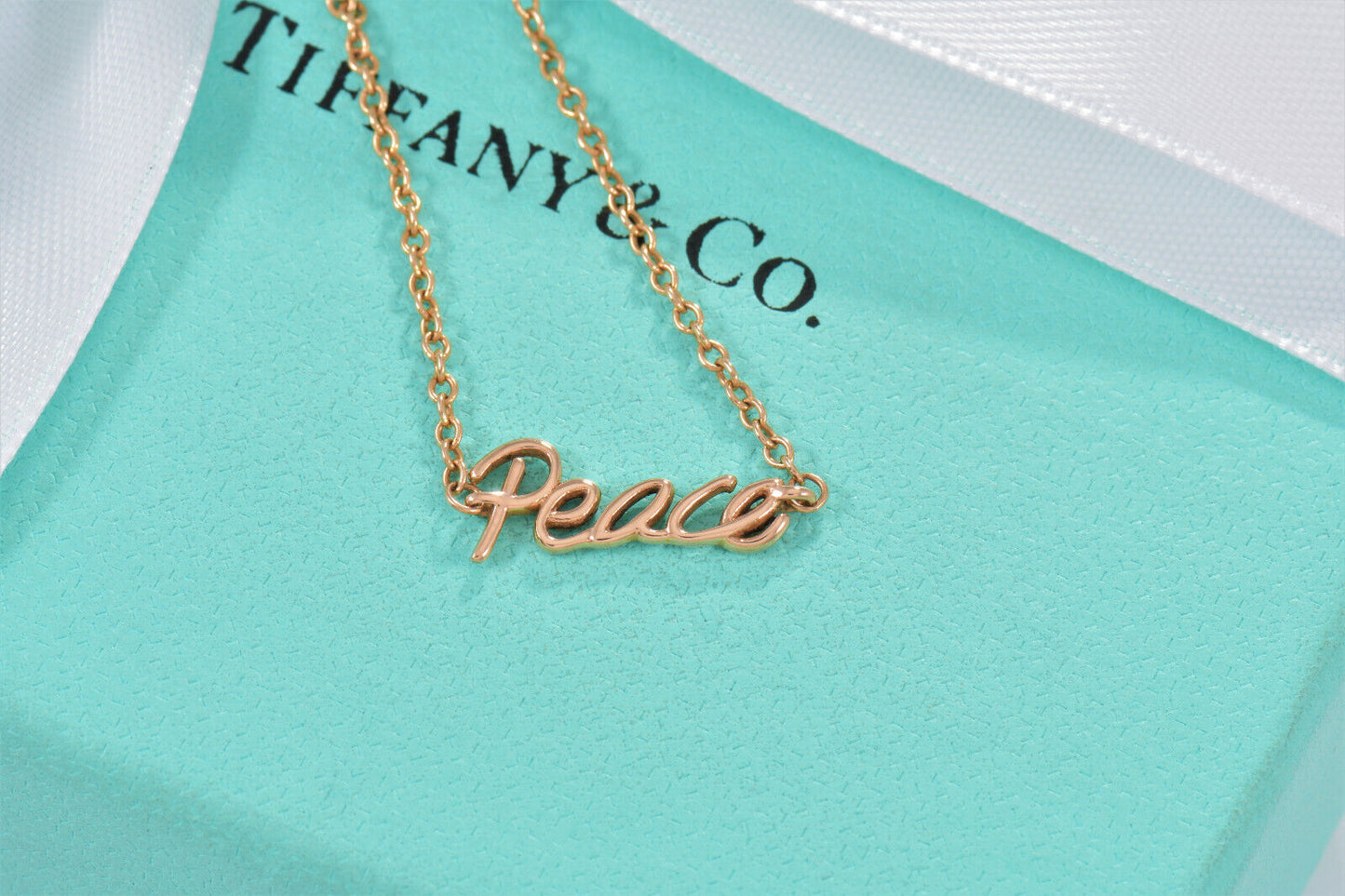 Tiffany & Co 18K Rose Gold Paloma Picasso Graffiti Peace 7" Bracelet Boxed Rare