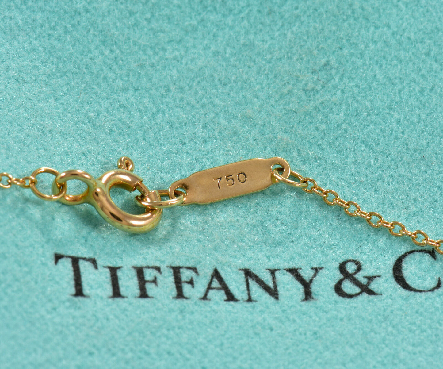 Vintage Tiffany & Co 18K Yellow Gold Puff Heart Swivel Pendant 17" Necklace Rare