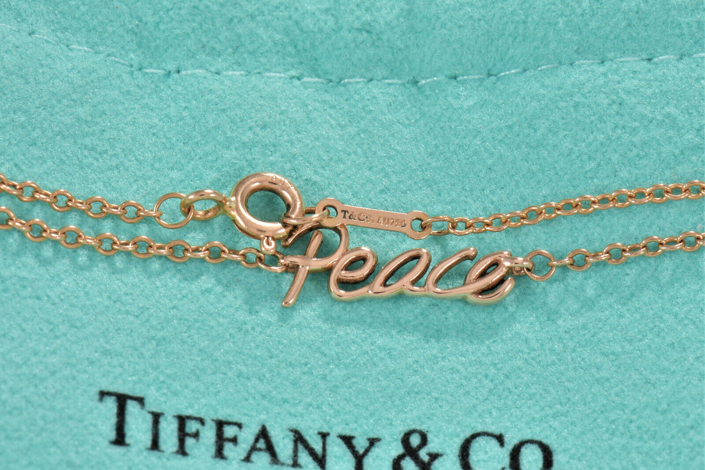 Tiffany & Co 18K Rose Gold Paloma Picasso Graffiti Peace 7" Bracelet Boxed Rare