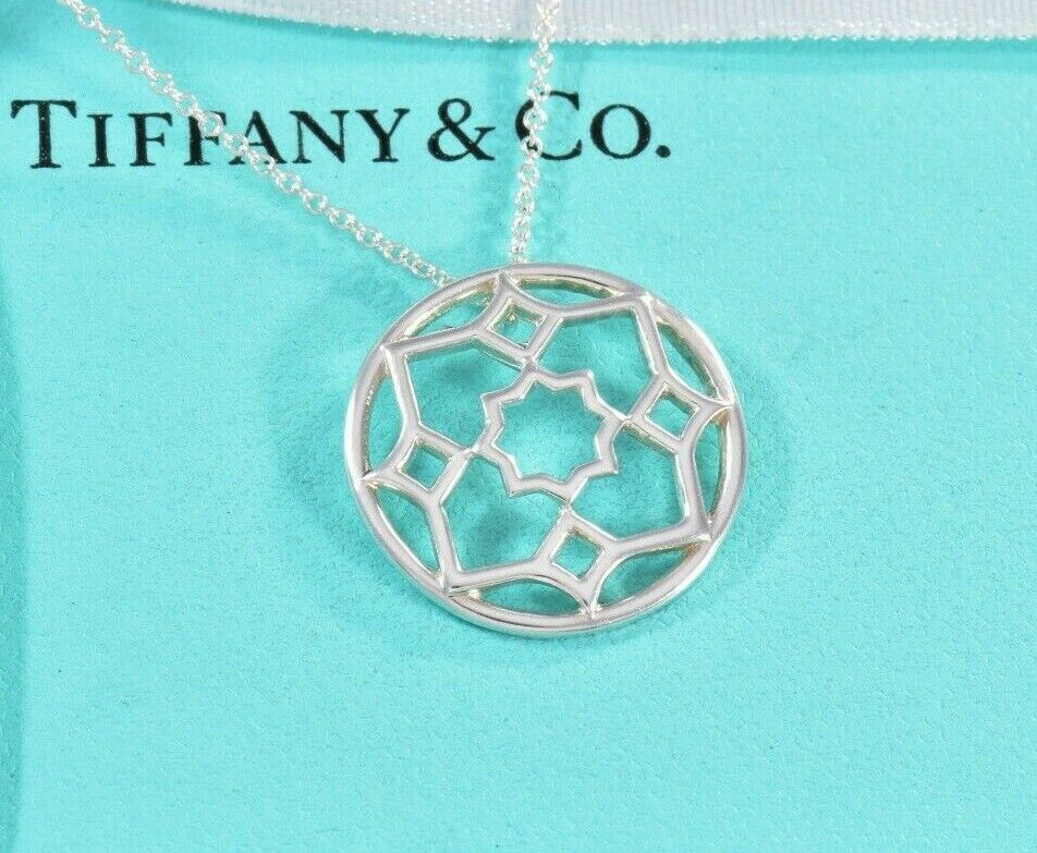 Tiffany & Co Silver Paloma Picasso Marrakesh Zellige Medallion Pendant Necklace