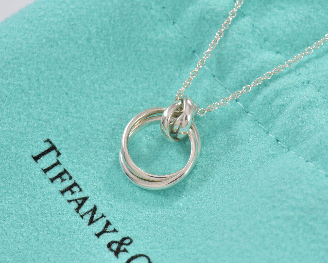 Tiffany & Co Silver Paloma Picasso Melody Mini Pendant 18" Necklace in Box Pouch