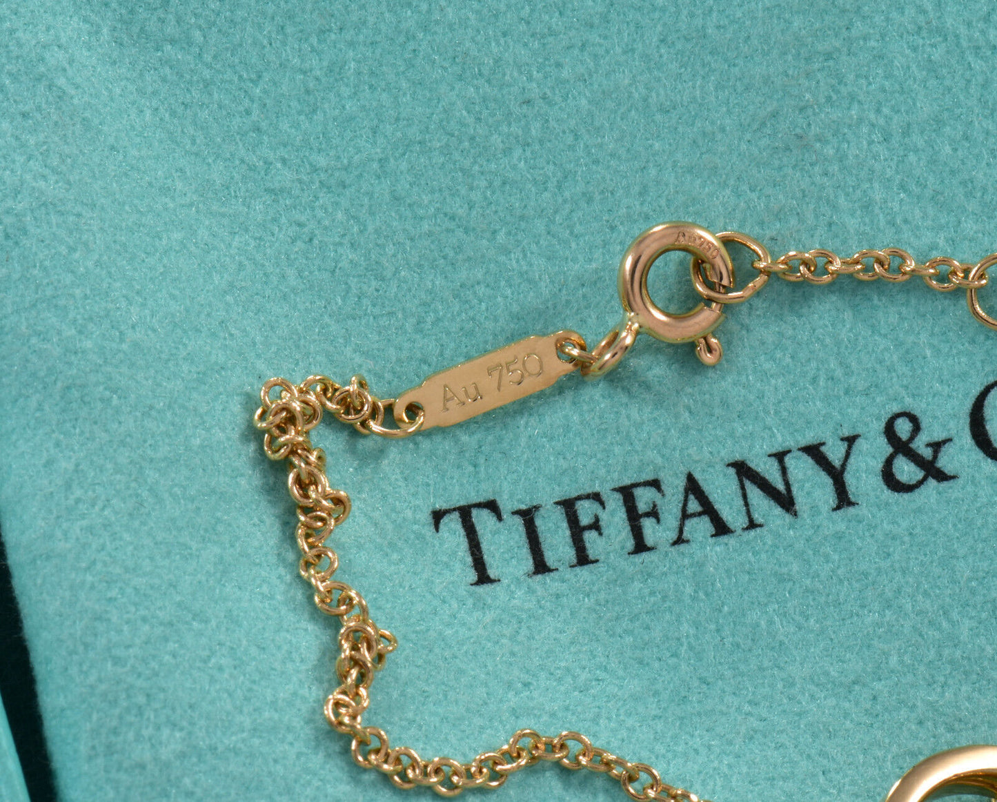 Tiffany & Co Yellow Gold 1837 Interlocking Circles Chain Bracelet Adjustable