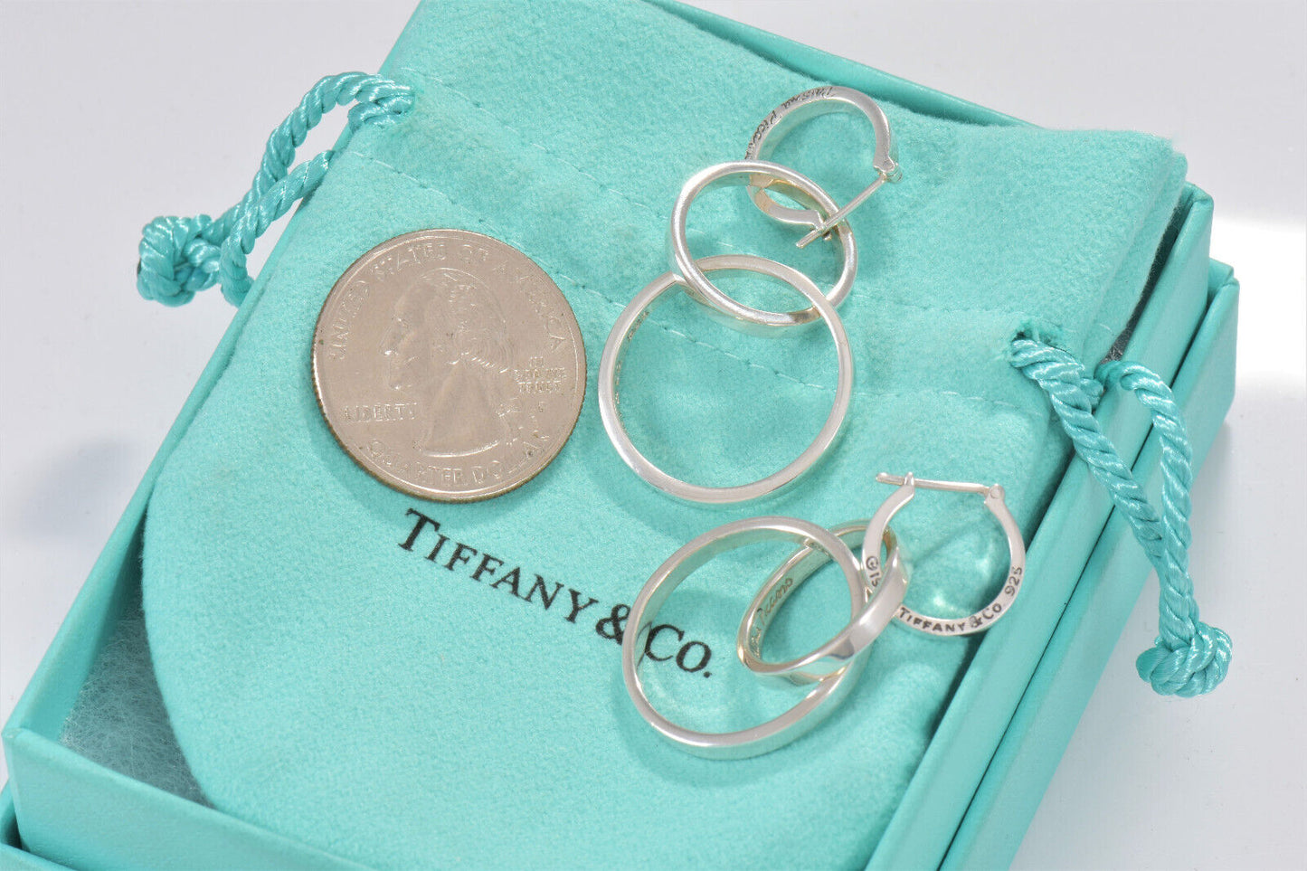 Vintage Tiffany & Co 2 in 1 Paloma Picasso Three Interlocking Hoop Drop Earrings