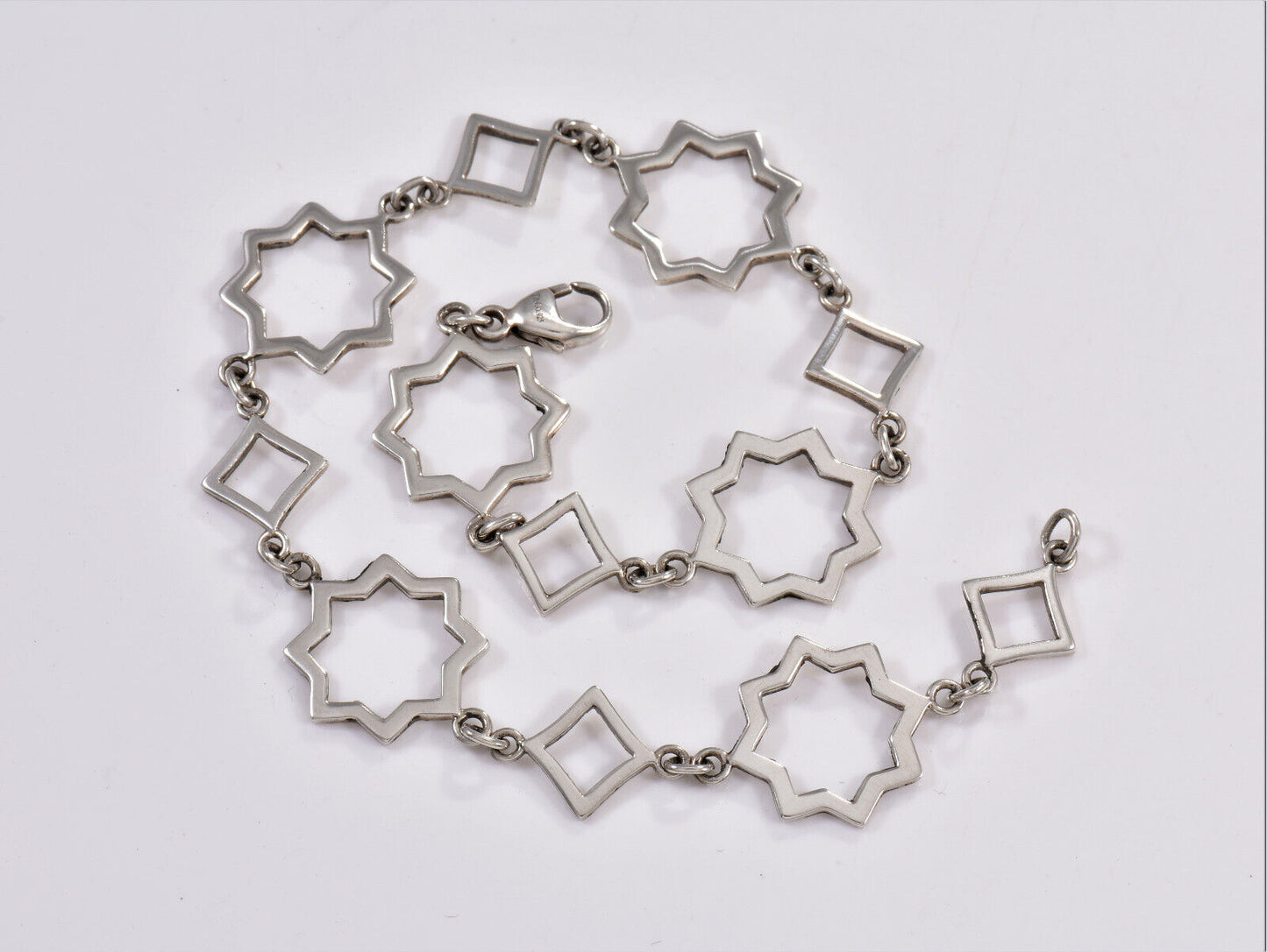 Tiffany & Co Silver Paloma Picasso Marrakesh Star Link 8" Chain Bracelet Rare