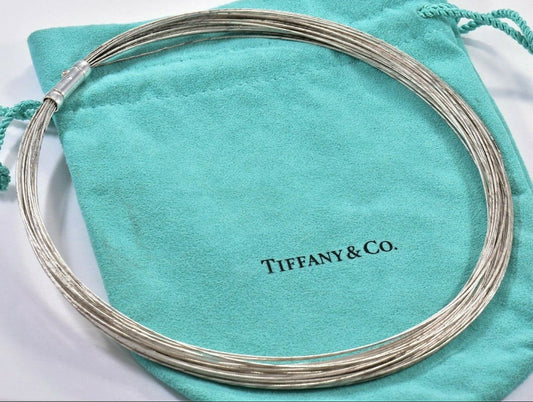 Tiffany & Co Germany Sterling Silver Multi Wire Choker 16" Collar Necklace Rare