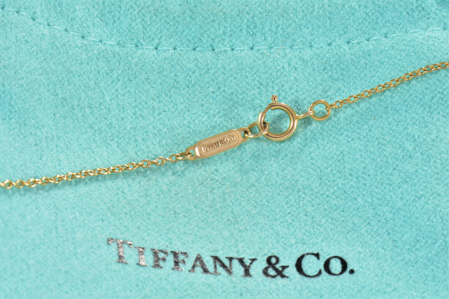 Tiffany & Co Diamond 18k Yellow Gold Etoile Heart Pendant 17" Necklace Platinum