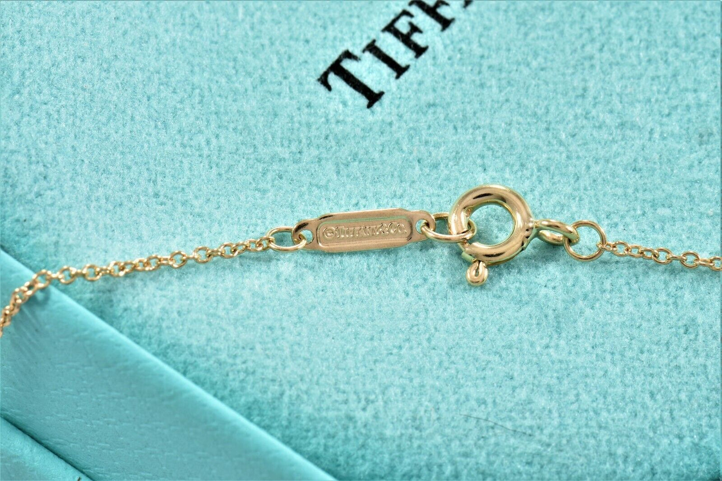 $2,600 Tiffany & Co Diamond 18K Yellow Gold Somerset Mesh Pendant Necklace Boxed