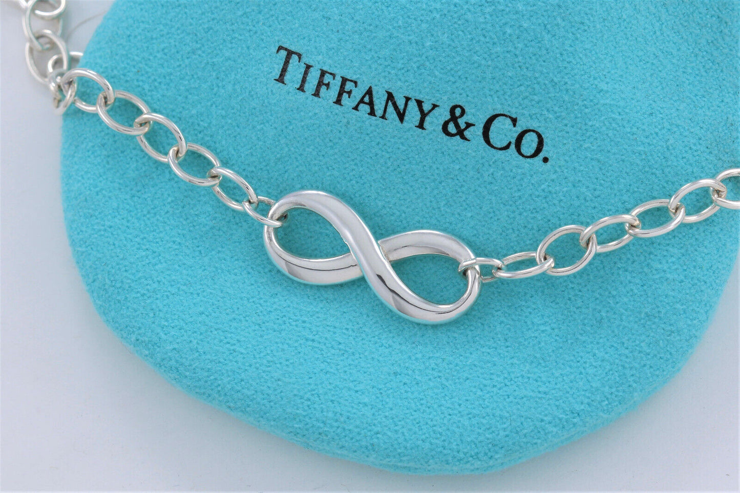 Tiffany & Co  Sterling Silver Infinity Large Heavy Link Chain 18" Necklace Rare