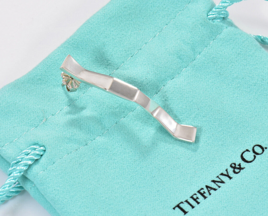 Single Tiffany & Co Silver Gehry 1.5" Fold Drop (1) Earring Replacement Dangle