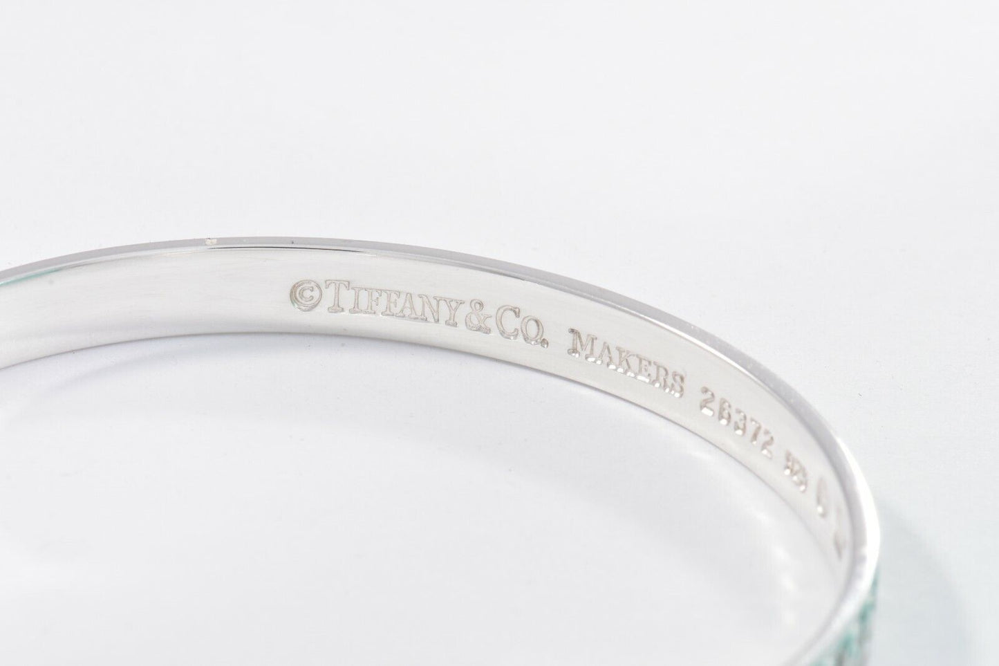 Tiffany & Co Silver Infinity Makers Limited Edition Bangle Bracelet Size Large