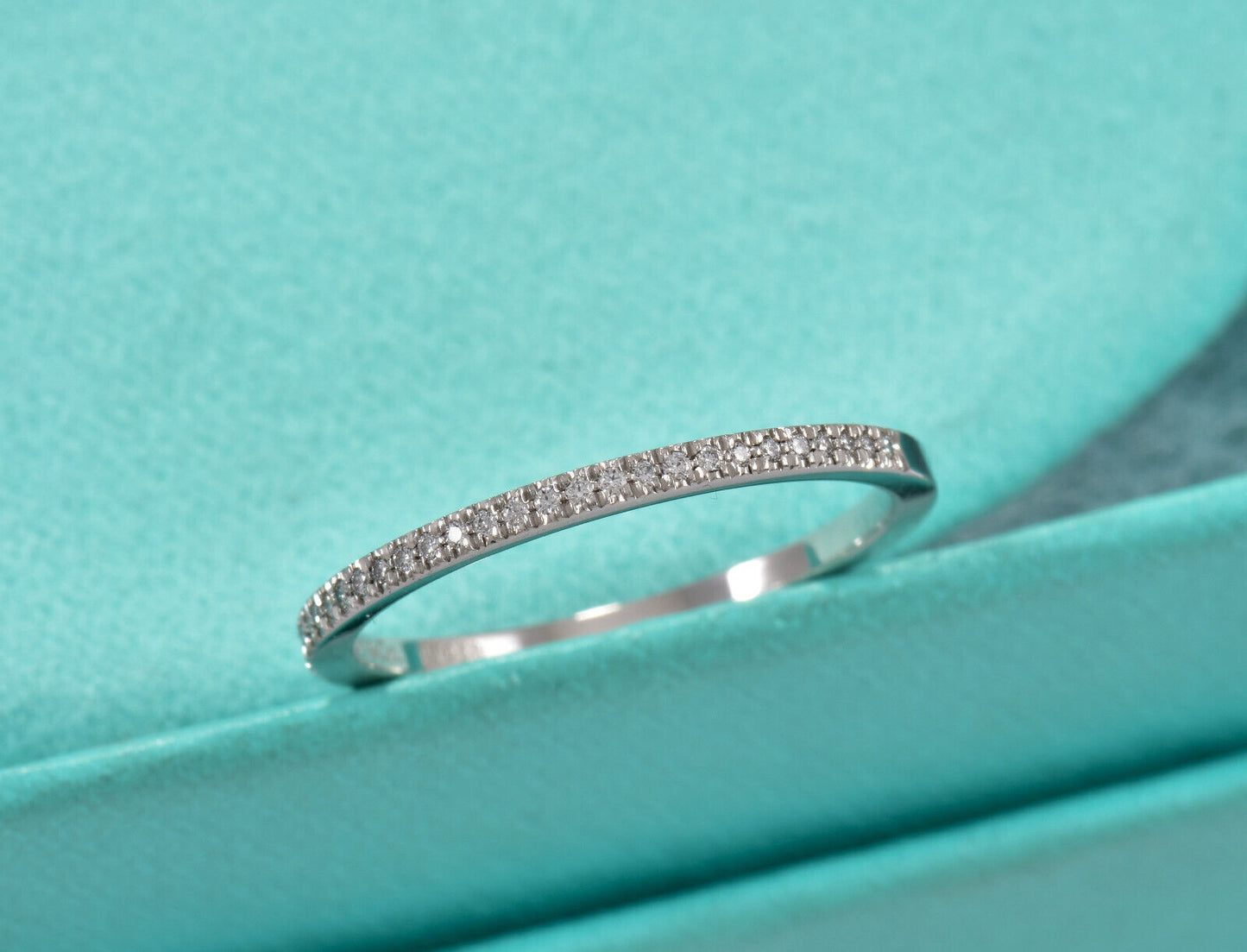 Tiffany & Co Diamond Platinum Lucida 1.5mm Band Size 6.5 Ring Box Pouch Wedding