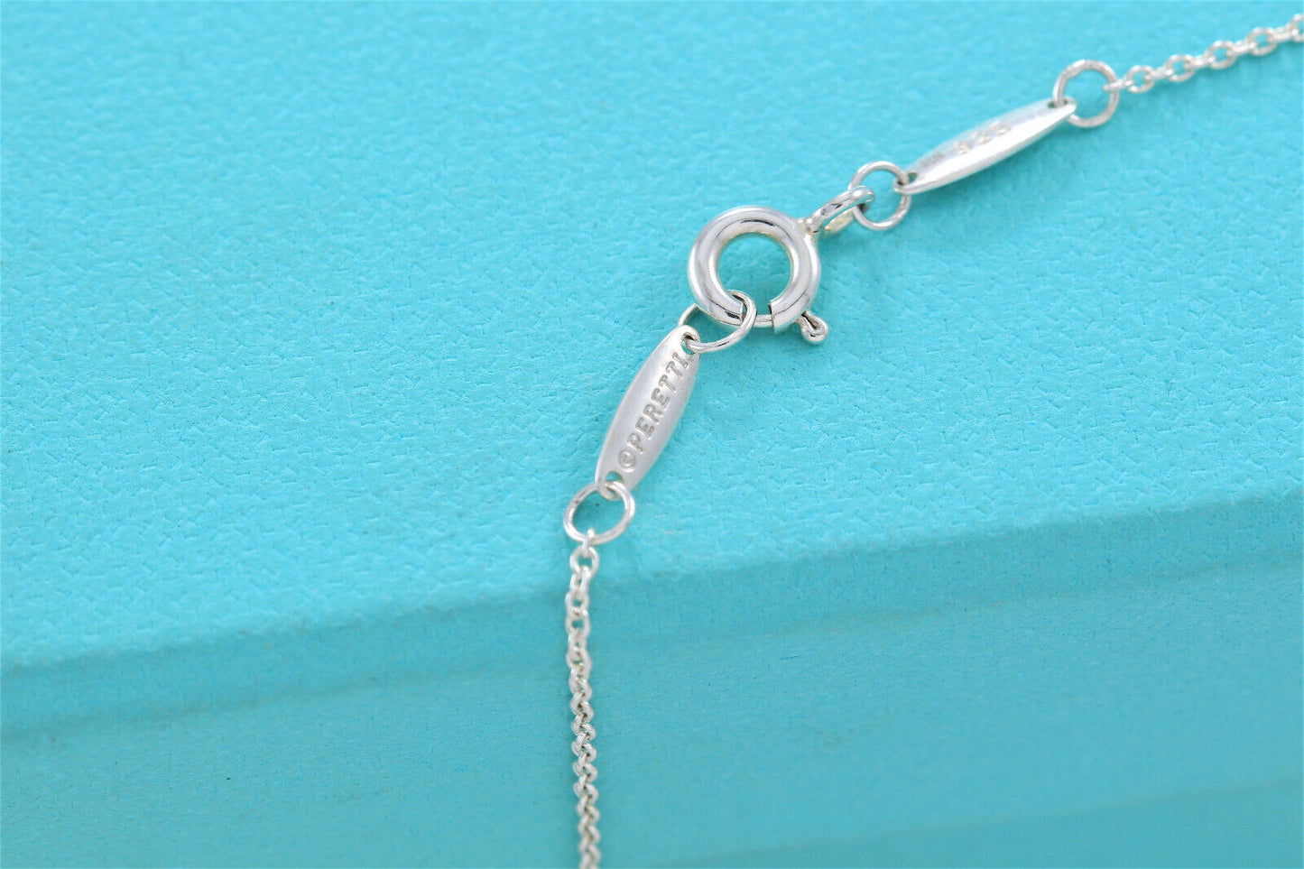 Tiffany & Co Silver Elsa Peretti Sevillana O Pendant 16" Necklace in Pouch Rare