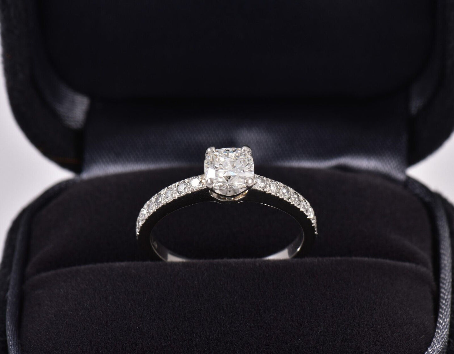 Tiffany & Co Novo .68 ct G VS1 Square Cushion Diamond Size 5 Engagement Ring