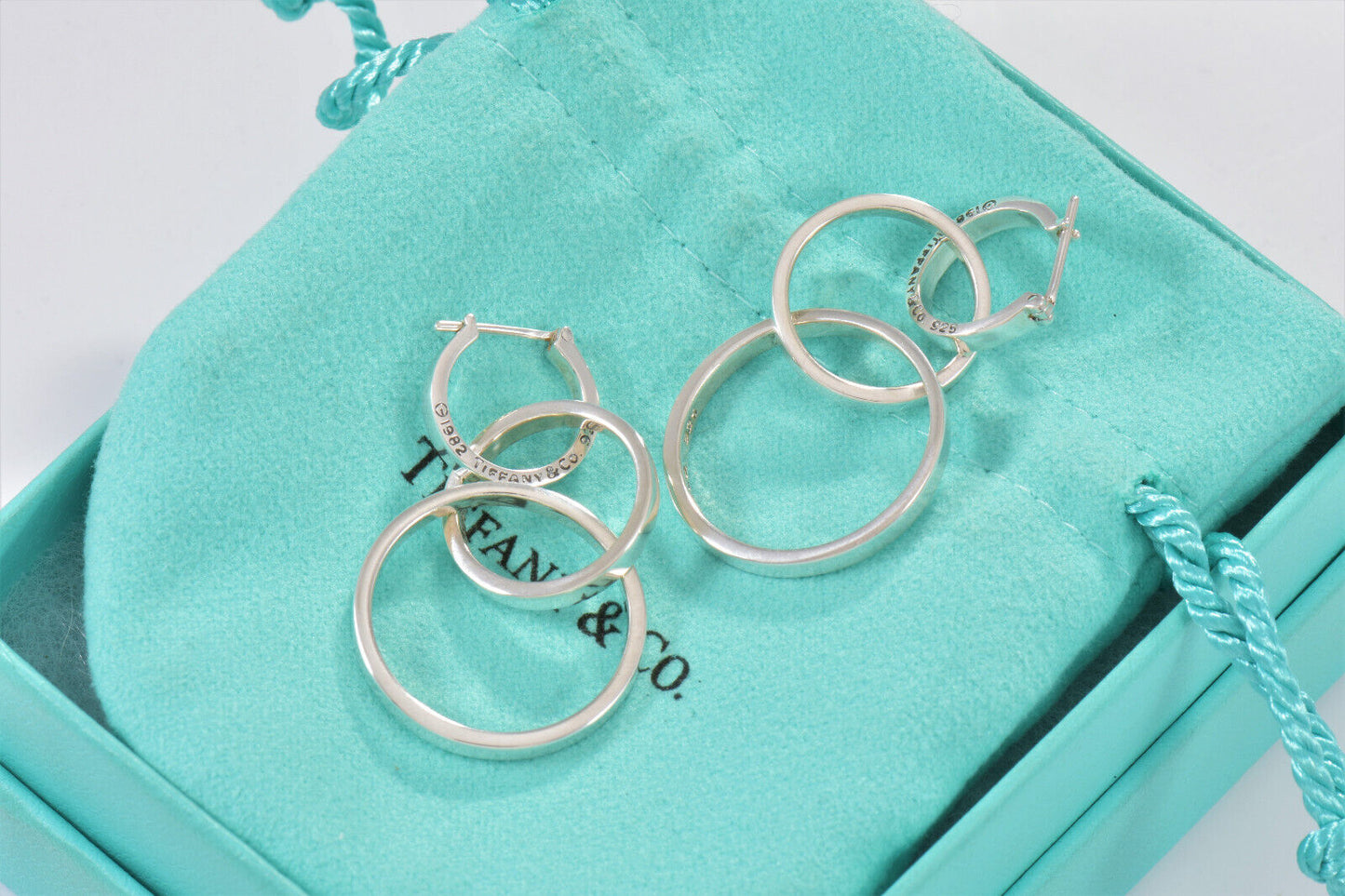 Vintage Tiffany & Co 2 in 1 Paloma Picasso Three Interlocking Hoop Drop Earrings