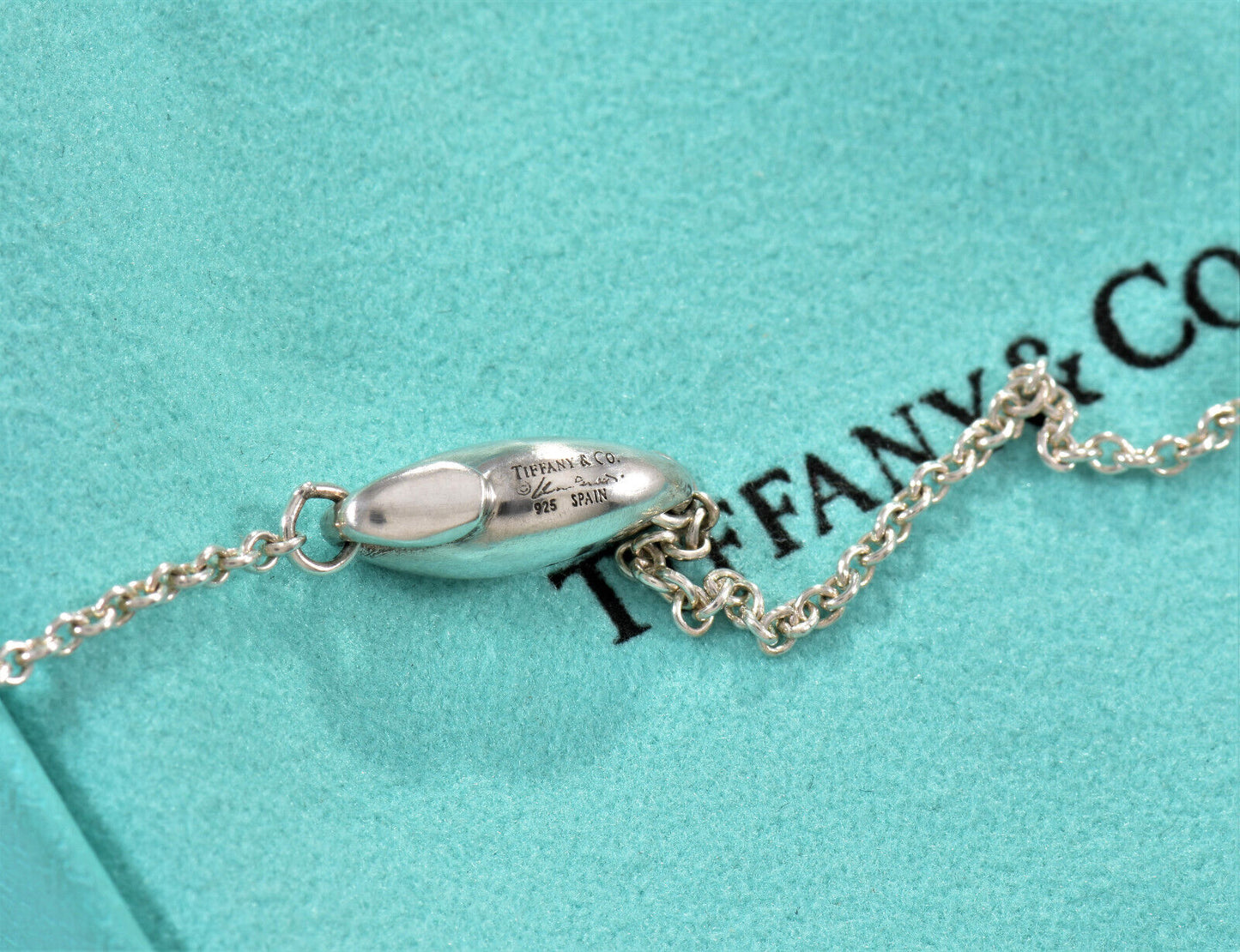 Tiffany & Co Silver Elsa Peretti Seahorse Pendant Link Chain 16.75" Necklace