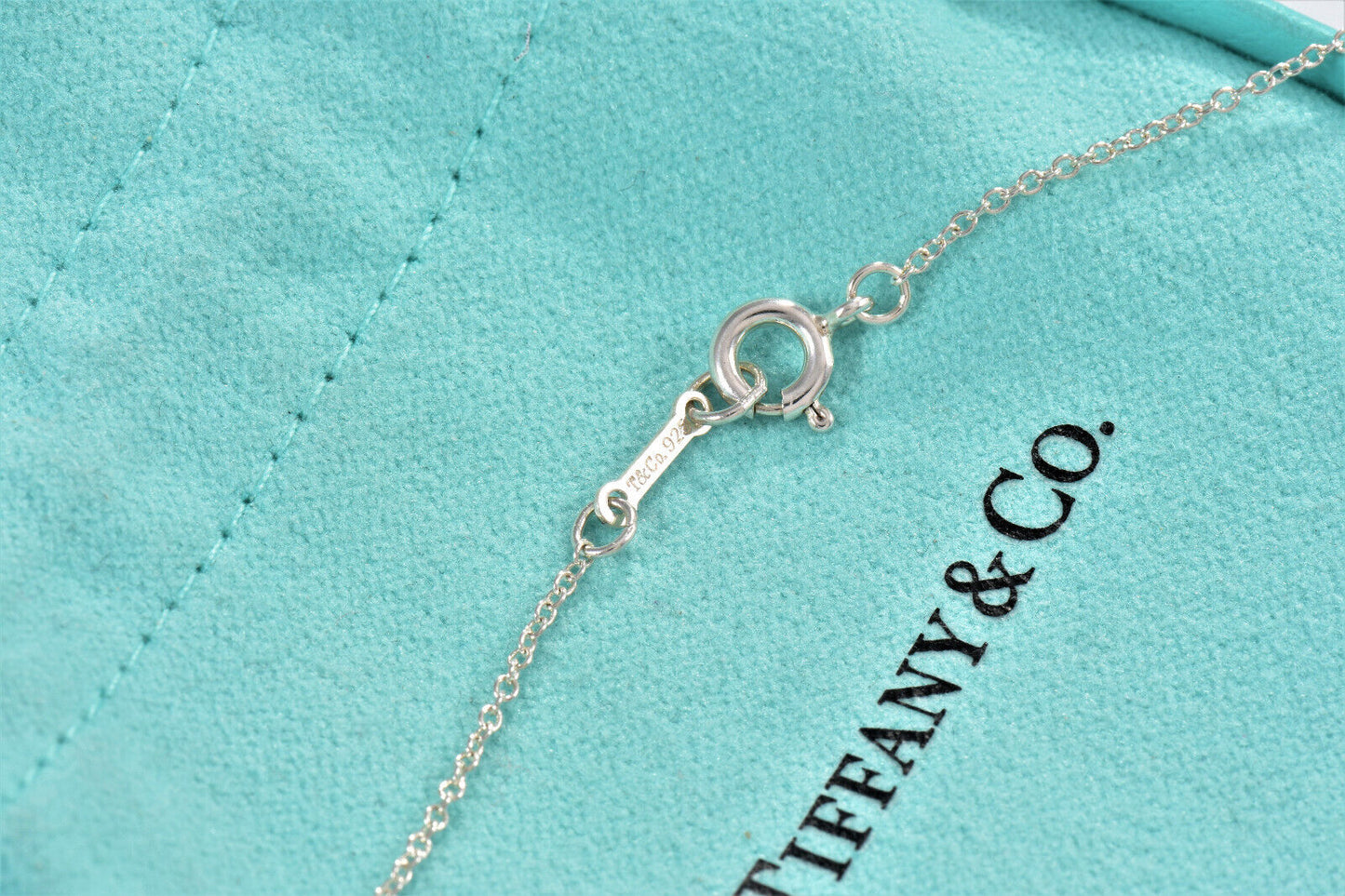 Tiffany & Co Silver Paloma Picasso Tenderness Embrace Heart Pendant 16" Necklace