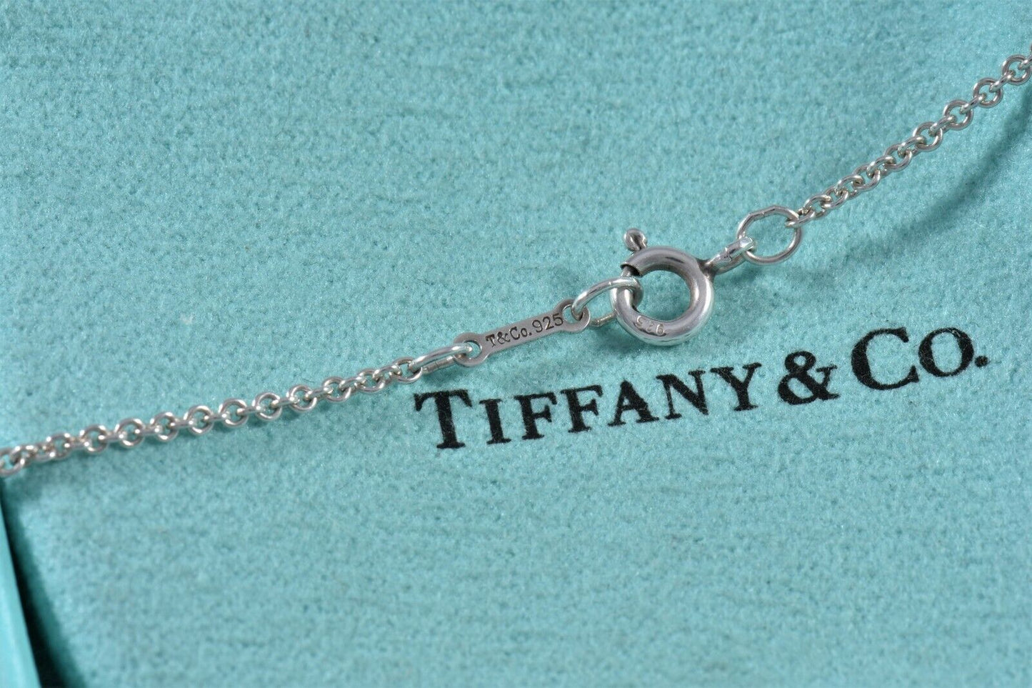 19" Tiffany & Co Paloma Picasso Double Loving Heart Infinity Necklace in Pouch