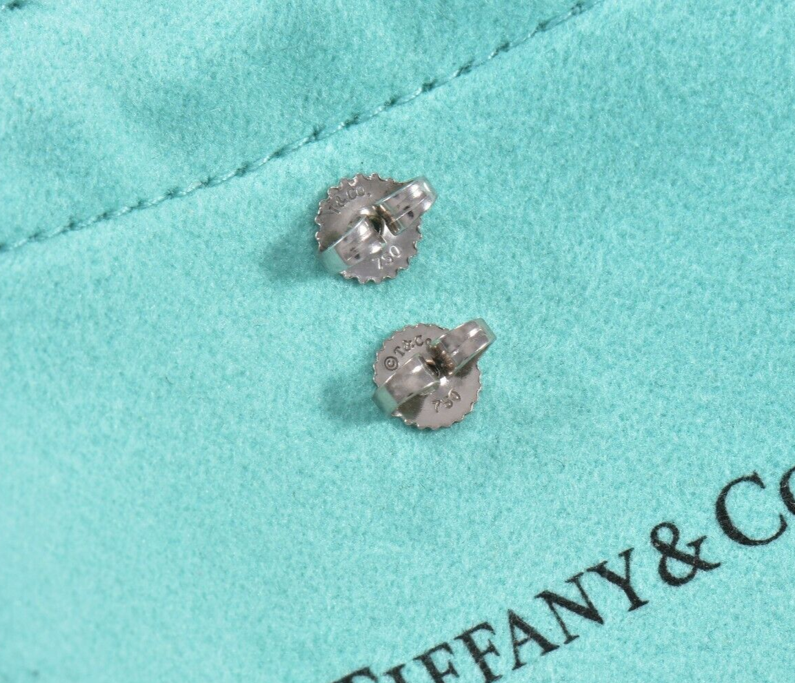 Tiffany & Co Amethyst 18K White Gold Pearl Drop Earrings Box Pouch Rare Dangling