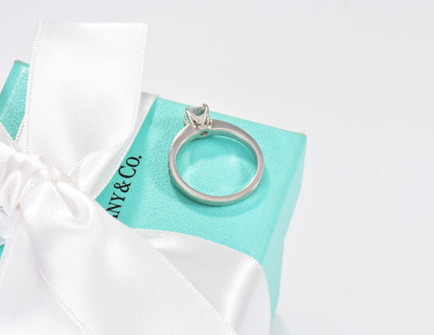 Tiffany & Co Novo .68 ct G VS1 Square Cushion Diamond Size 5 Engagement Ring