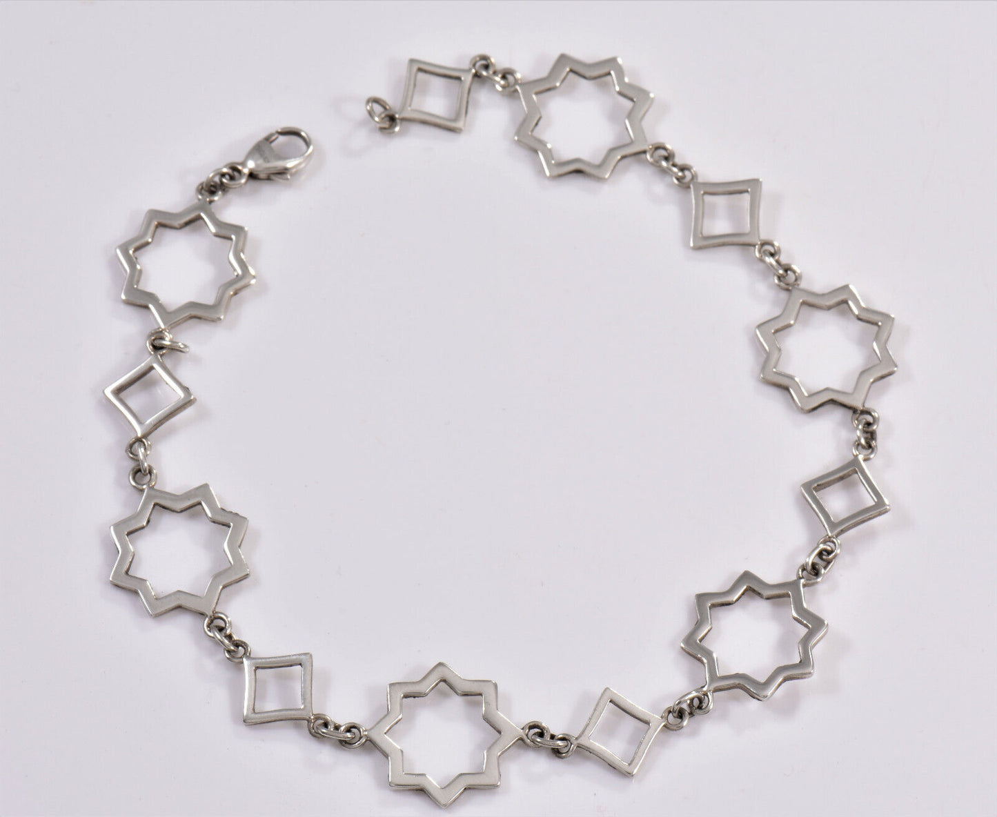 Tiffany & Co Silver Paloma Picasso Marrakesh Star Link 8" Chain Bracelet Rare