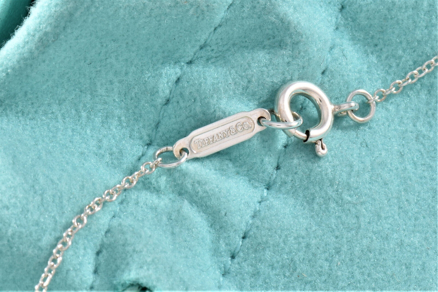 Tiffany & Co Silver 2.25" Atlas Charm Key Pendant 16.25" Necklace Boxed Numeral