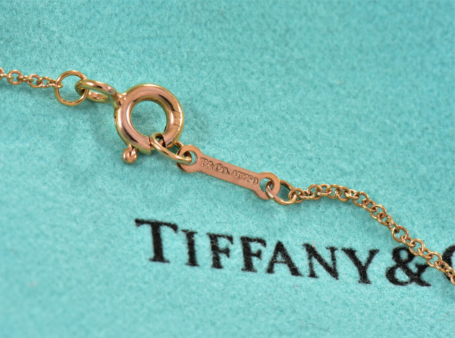 Tiffany & Co 18K Rose Gold Diamond Paloma Picasso Heart Pendant 16" Necklace