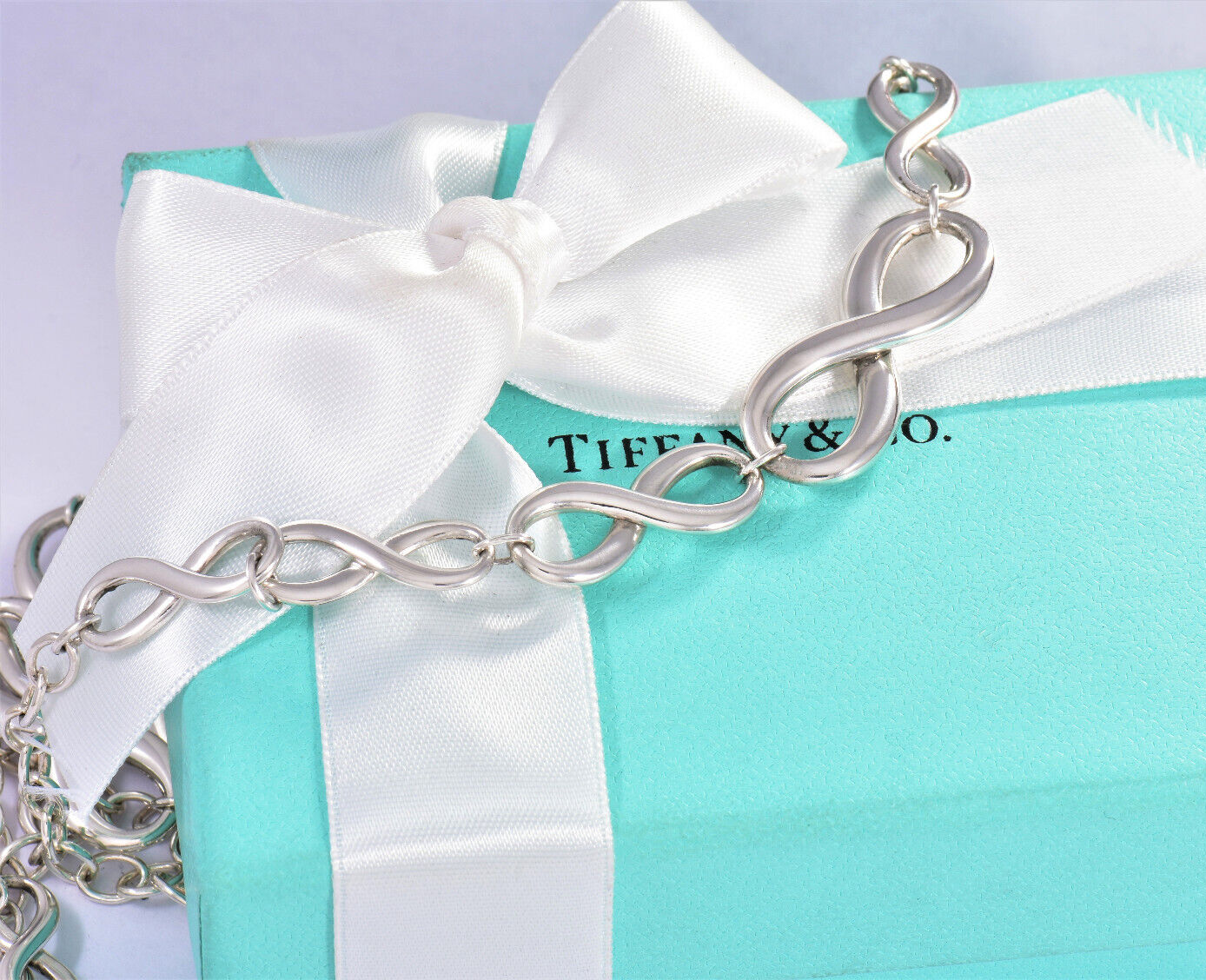 Tiffany & Co Silver Infinity Endless Multi Pendant XL 36” Necklace Heavy Charm