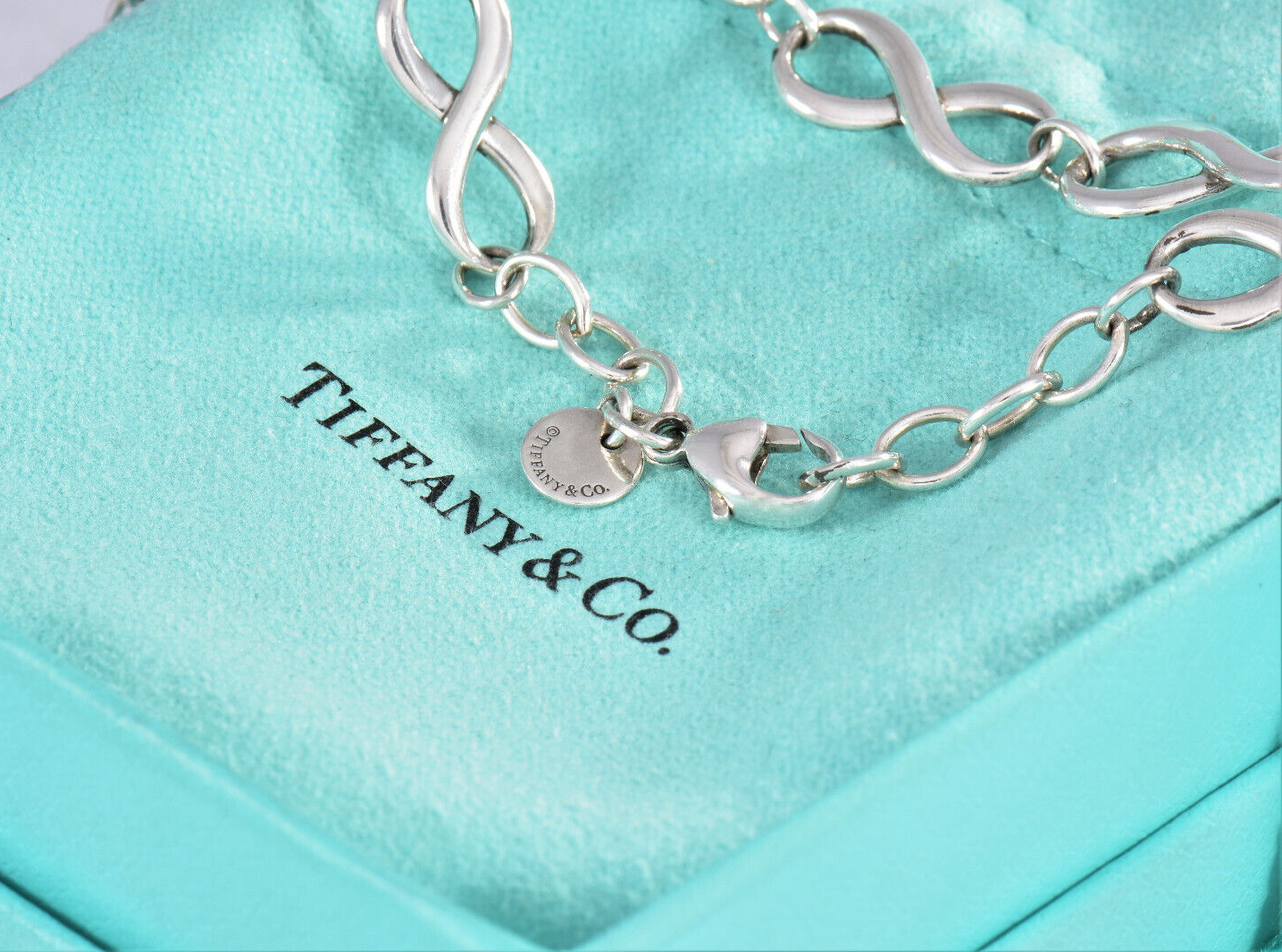 Tiffany & Co Silver Infinity Endless Multi Pendant XL 36” Necklace Heavy Charm