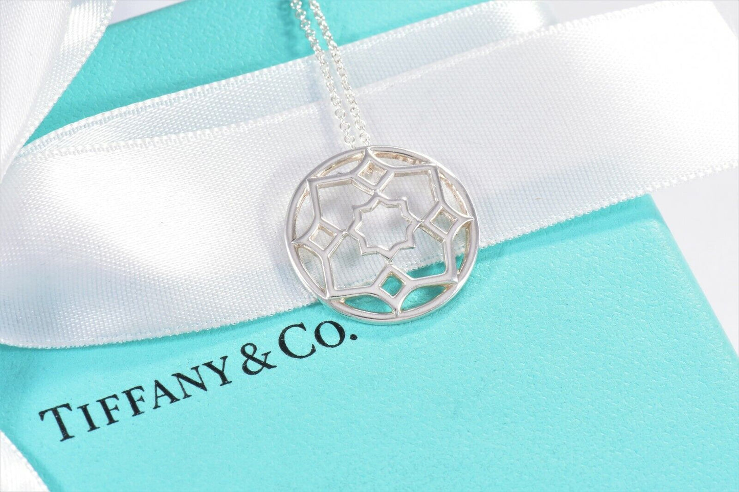 Tiffany & Co Silver Paloma Picasso Marrakesh Zellige Medallion Pendant Necklace