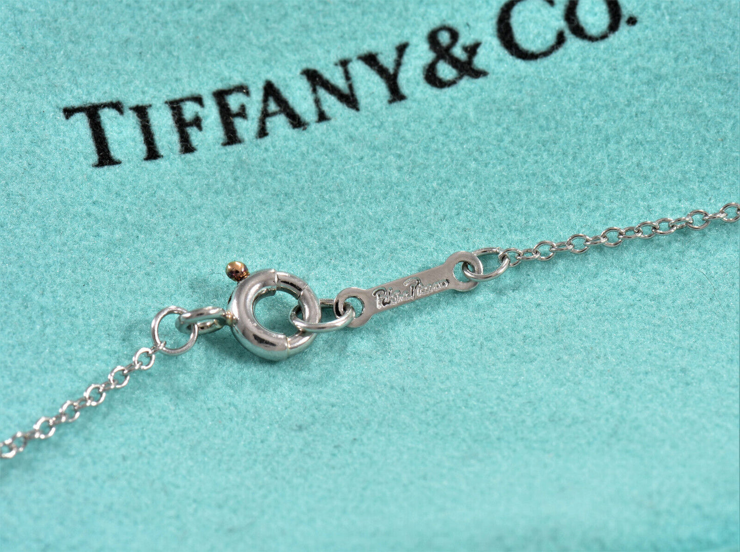 Tiffany & Co Diamond Platinum Paloma Picasso Loving Heart Necklace in Box Rare