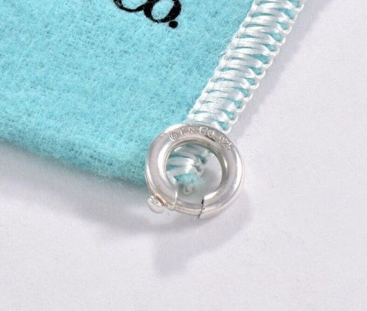 Tiffany & Co Silver Round Clasp  Jump Loop Ring for Charm Bracelet Necklace