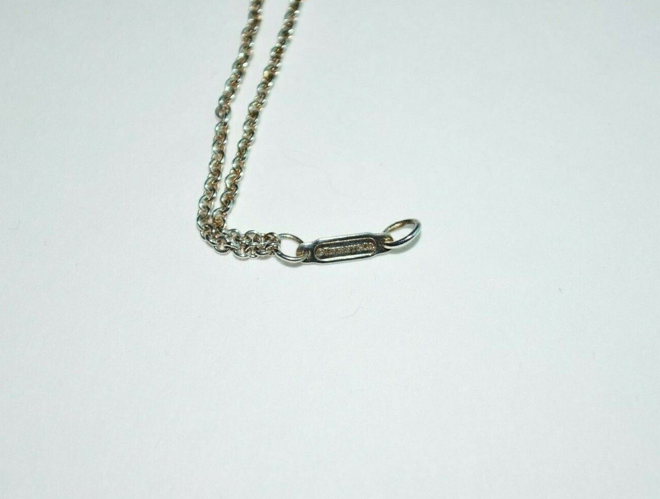 Tiffany & Co Sterling Silver Infinity Pendant 16.25" Double Chain Necklace Only