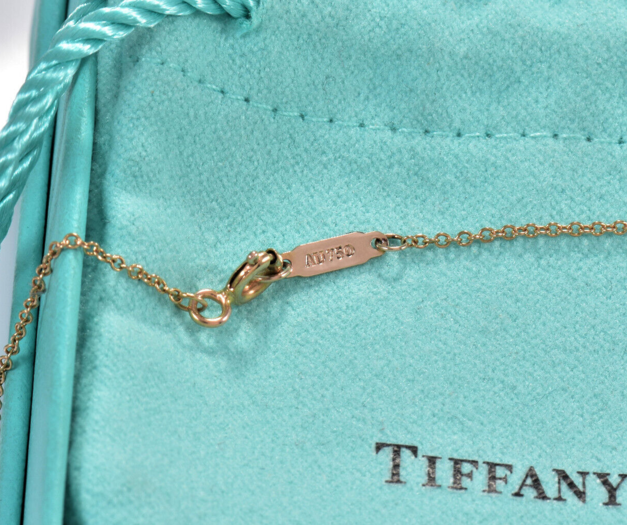 Please Return To Tiffany & Co 18K Rose Gold Heart Key Pendant 18" Necklace Boxed