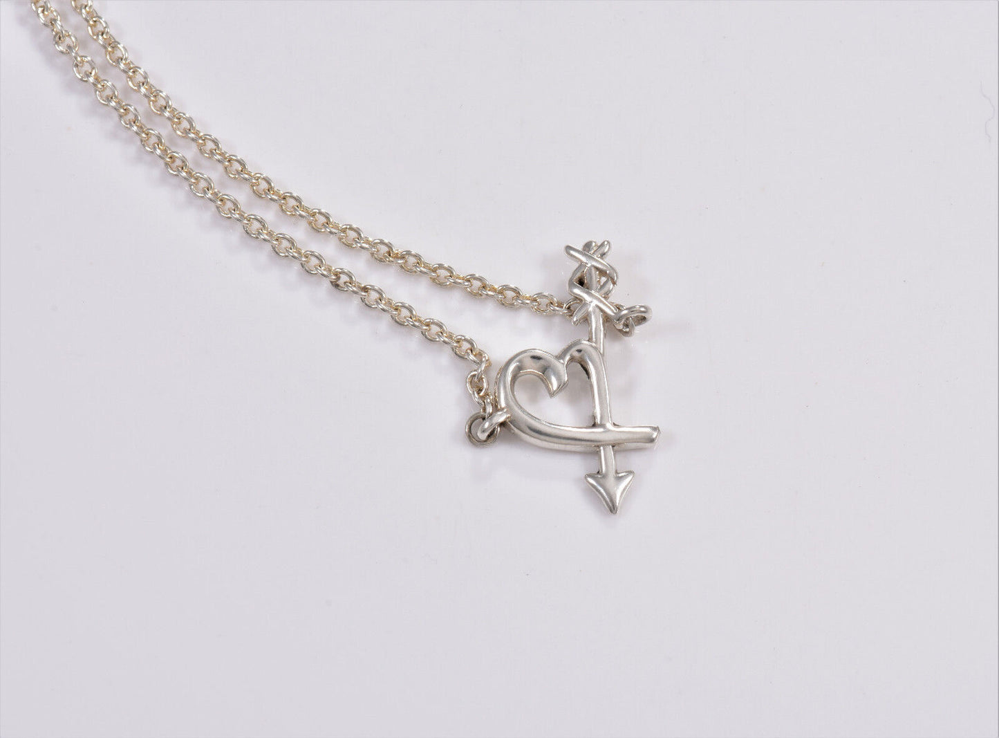 Tiffany & Co Silver Paloma Picasso Loving Heart Arrow 6" Small Chain Bracelet