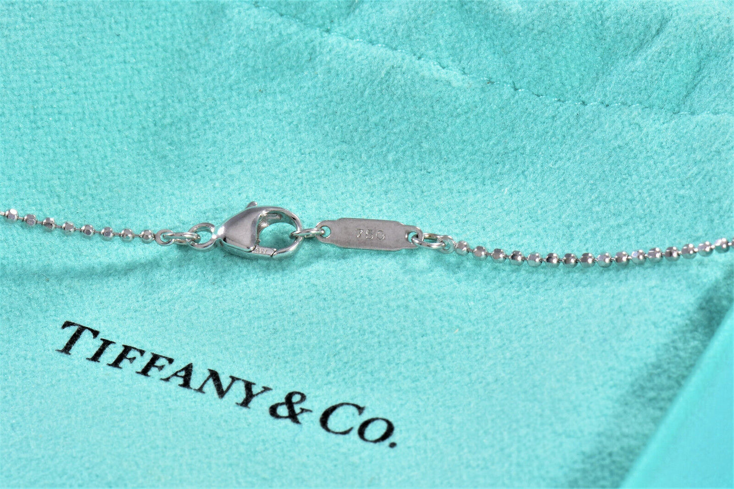 Tiffany & Co 18K Gold Gatsby Fringe Dangling Flower Bead Drop Necklace Box Pouch