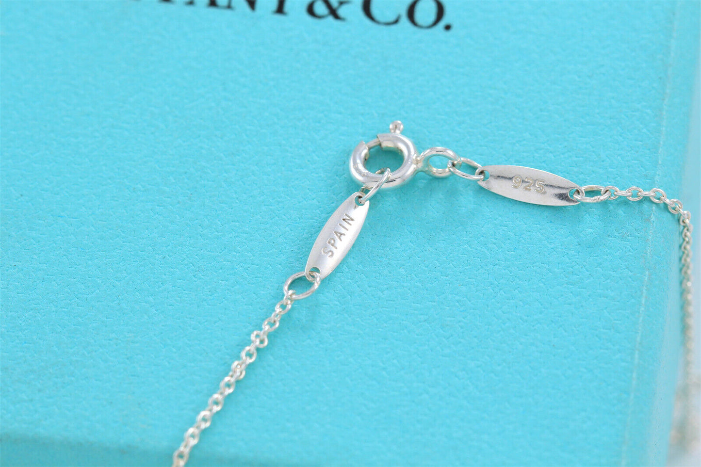 Tiffany & Co Silver Elsa Peretti Sevillana O Pendant 16" Necklace in Pouch Rare