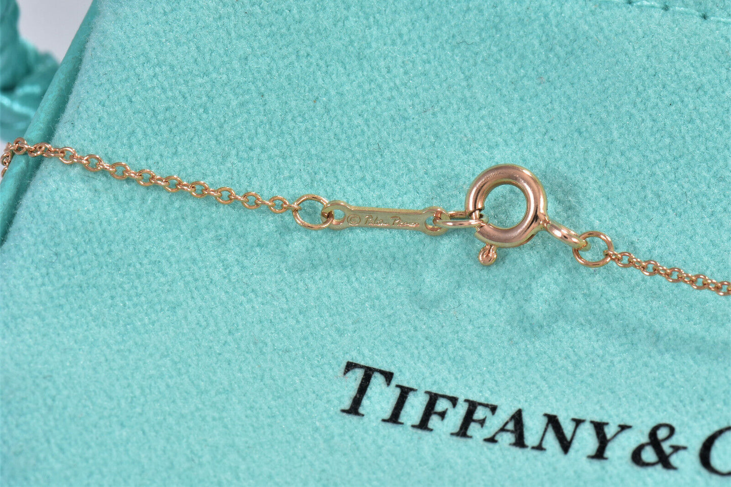 Tiffany & Co 18K Rose Gold Paloma Picasso Dove Pendant 16" Necklace in Box Pouch