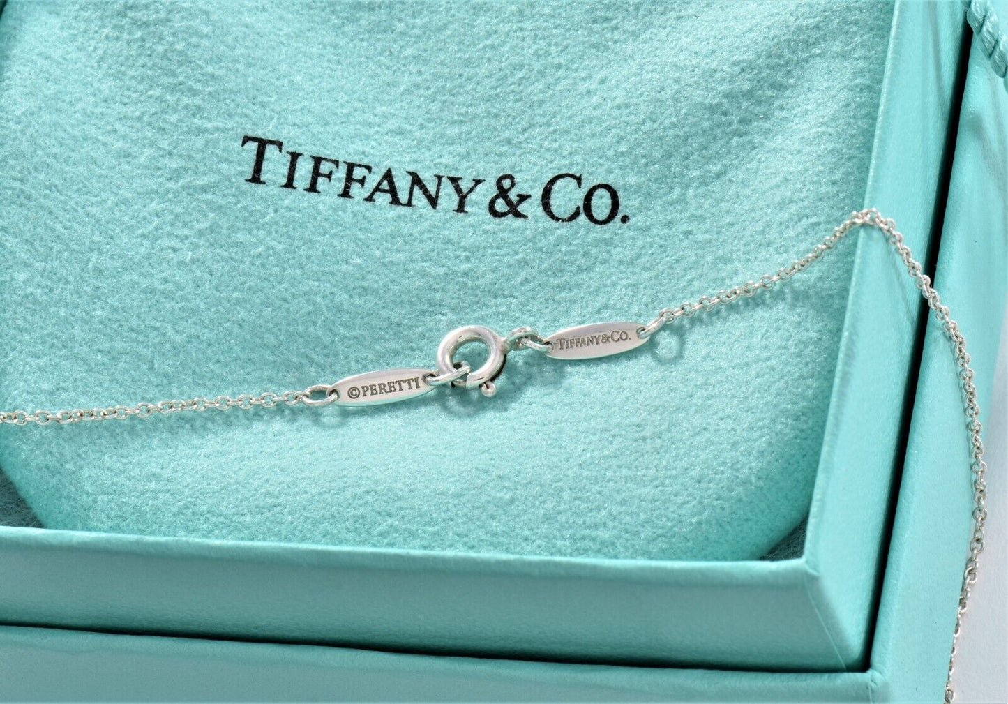 Tiffany & Co Silver Elsa Peretti Large Starfish Pendant 16.25" Necklace in Pouch