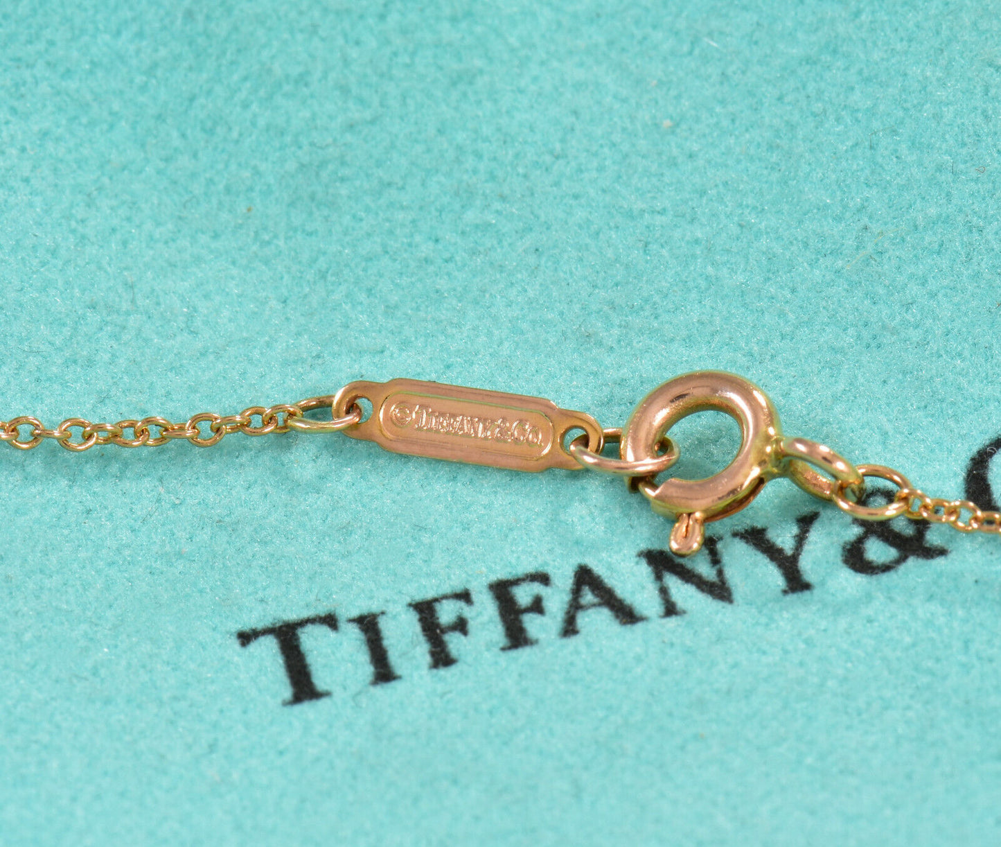 Tiffany & Co Diamond 18K Rose Gold Atlas Circle Pendant Necklace in Box Pouch